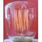 Wholesale GREAT!Edison lamp light Yellow feet clear light Edison bulb 220V 40W E27 T45X110 AD010