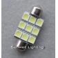 Wholesale NEW!LED Lamp Double sharp lights Reading bulb Roof light 9SMD-5050 12V S8.5 Light Color White LED146